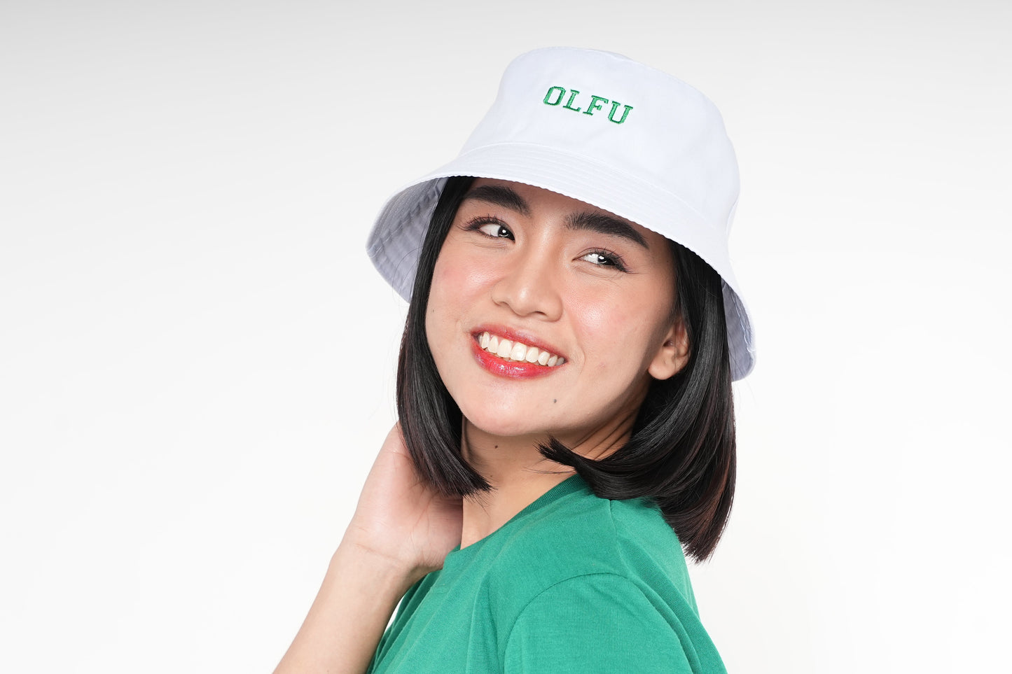 White OLFU Bucket Hat
